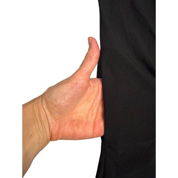 Nina Leonard Black & White‎ Cold Shoulder Dress +Pockets Size 3X 22 24 Plus Size - Picture 3 of 7